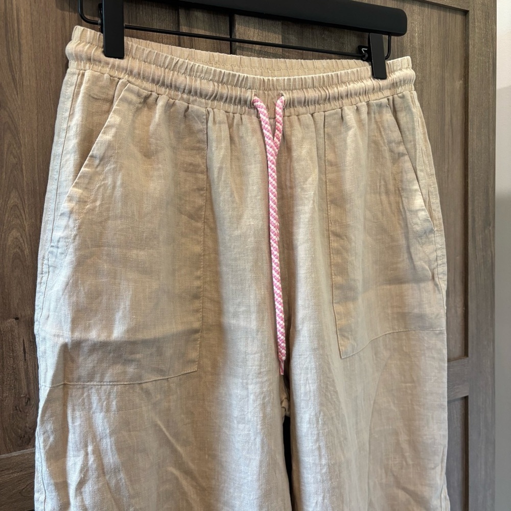 Sundry size 1 pull-on linen pants Biege small - Picture 4 of 9